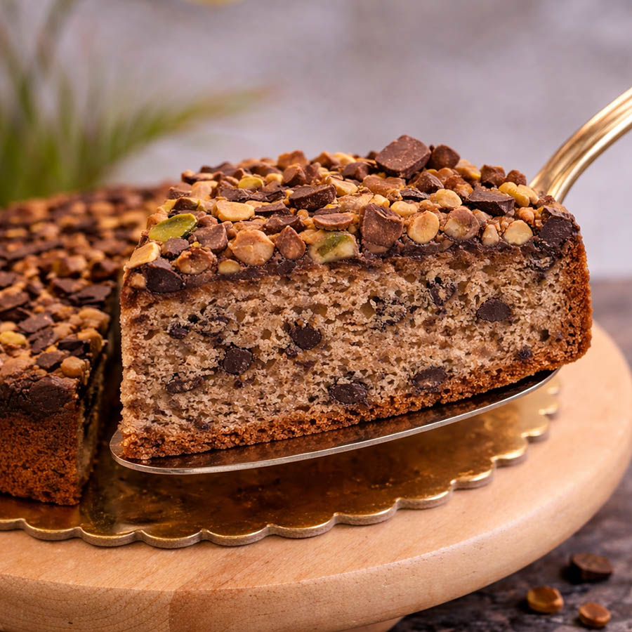 Healthy Cakes - Roasted Almond Chocolate Zucchini Cake